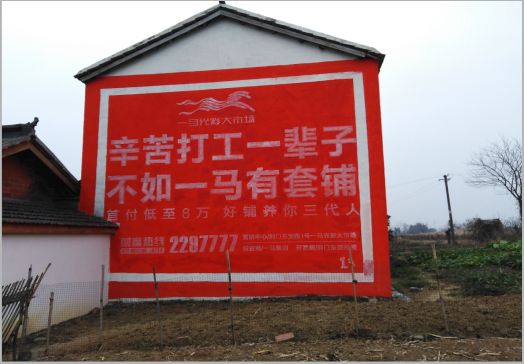  定远一马光彩墙体广告